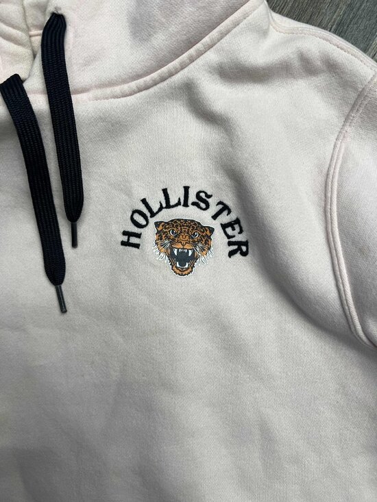 Hollister Hoodie Sweatshirt with Leopard Patch, Women Size Medium,  Light Pink - Picture 8 of 8